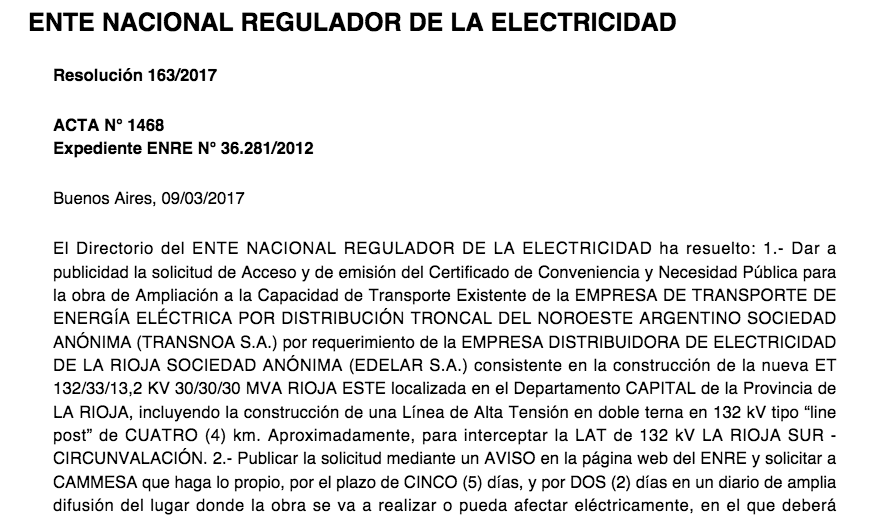 Amplían la capacidad de transporte de electricidad para La Rioja