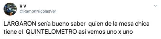 Un audio, un twitter: ¿Quién tiene el quintelómetro?